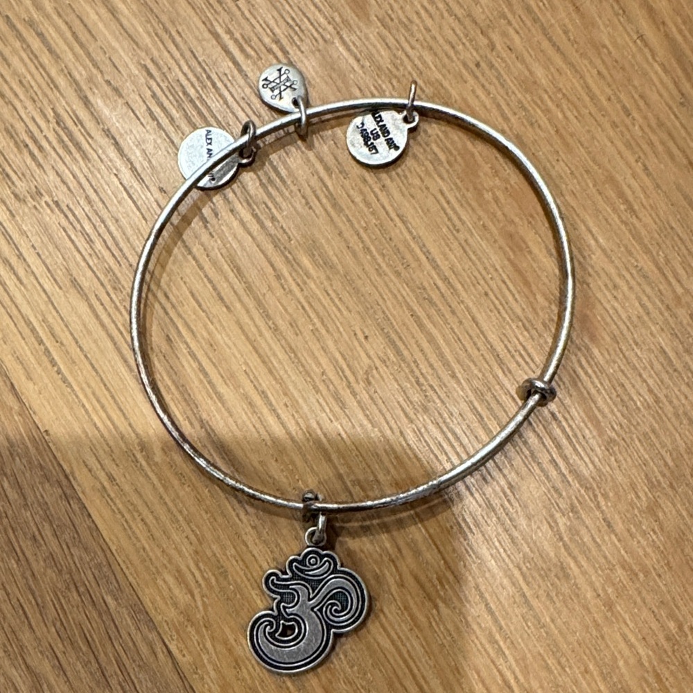 Alex and ani om Silver Charm Bangle Bracelet